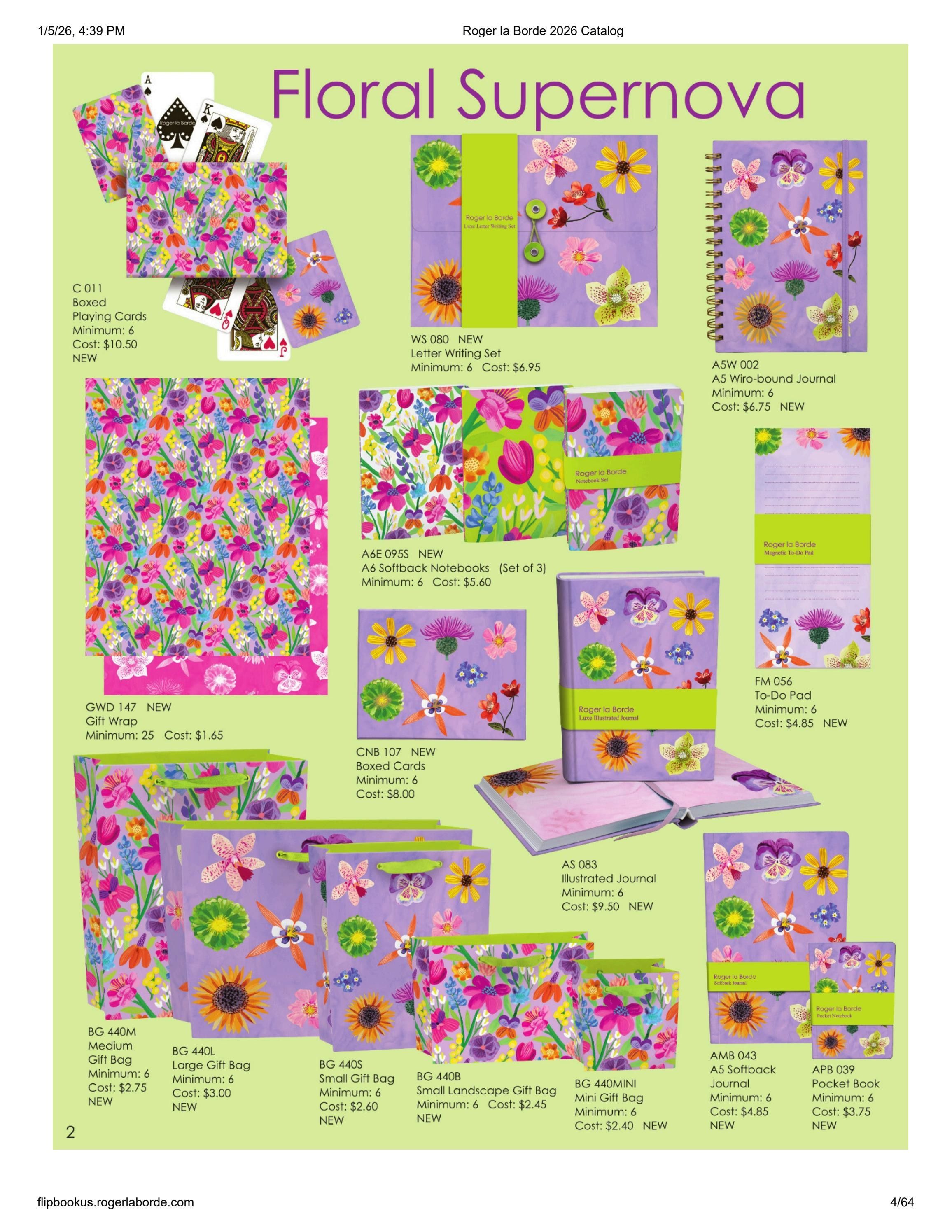 Roger la Borde Annual Stationery Catalog Weekly Ad January 1 - December 31, 2026