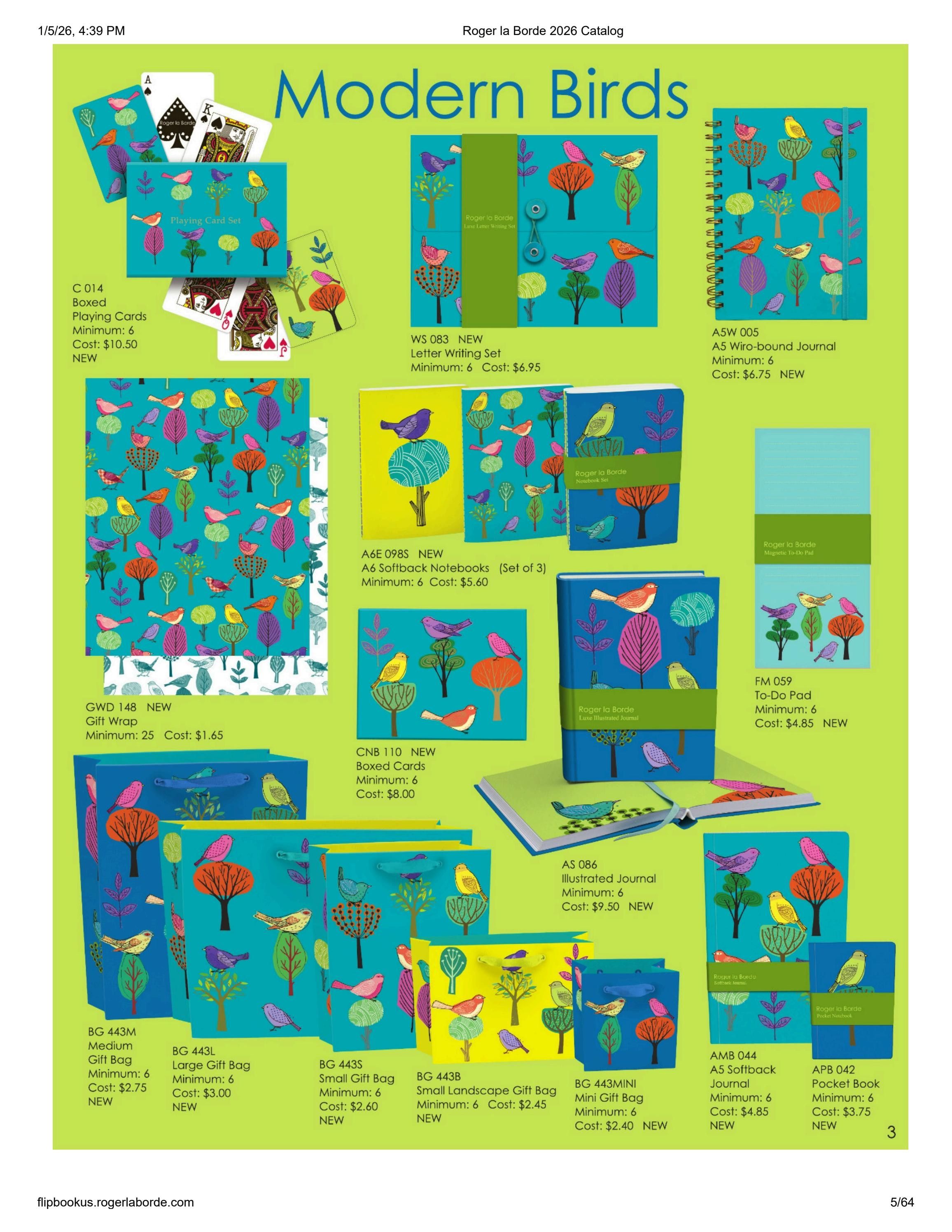 Roger la Borde Annual Stationery Catalog Weekly Ad January 1 - December 31, 2026