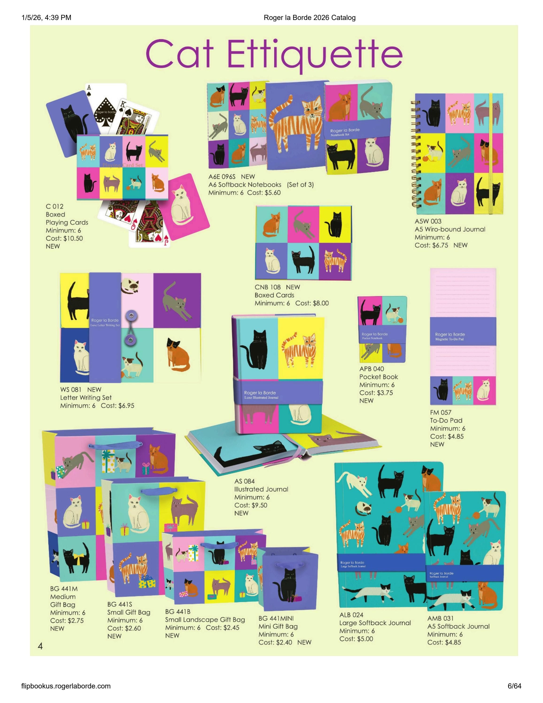 Roger la Borde Annual Stationery Catalog Weekly Ad January 1 - December 31, 2026