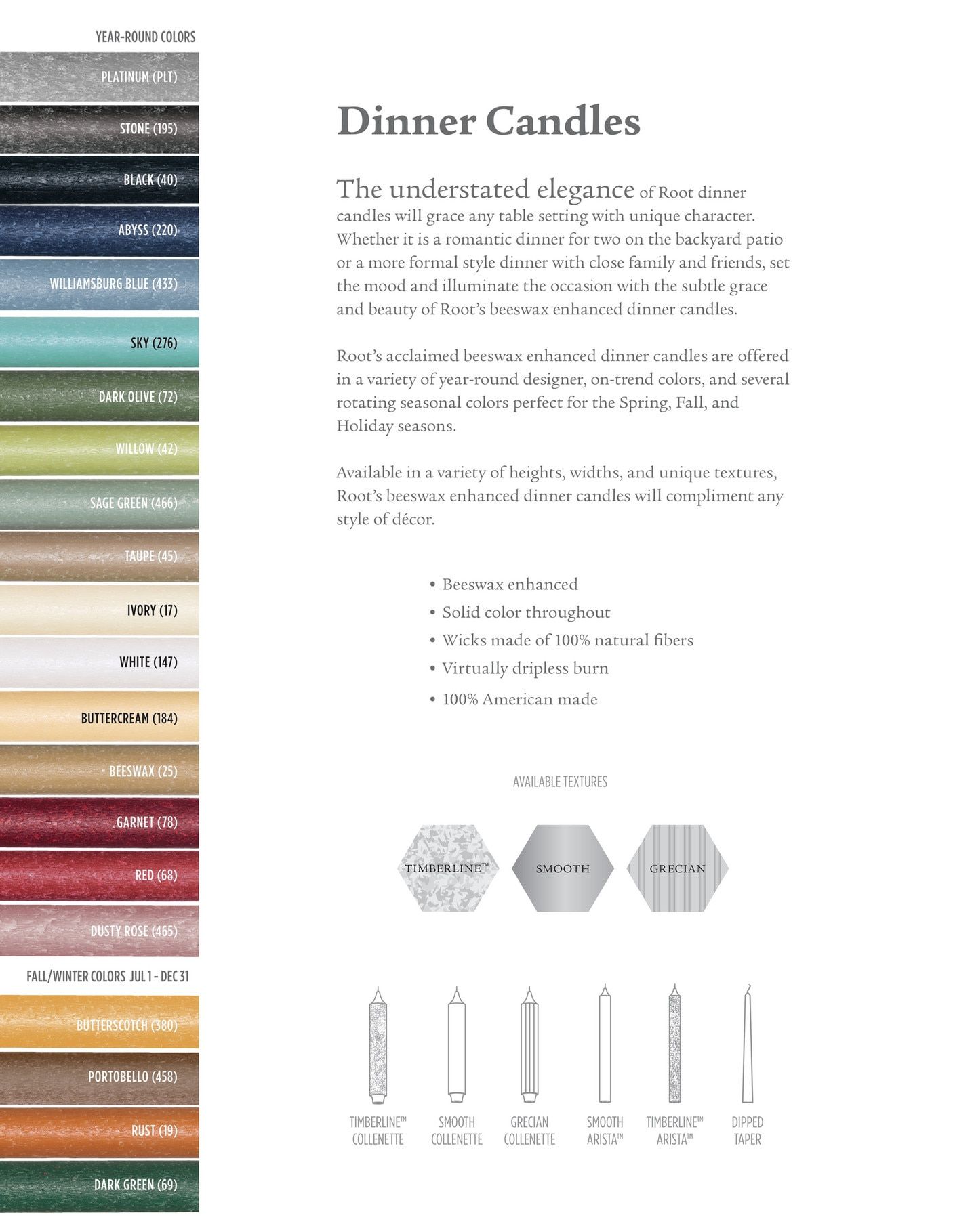 Root Candles Spring and Summer Product Catalog Weekly Ad January 1 - December 31, 2026