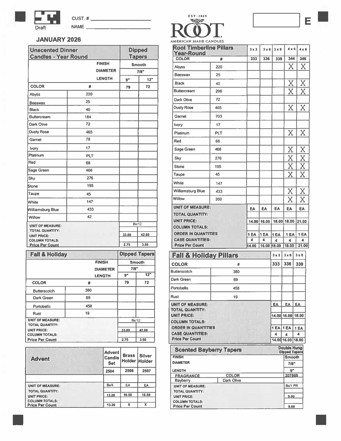 Root Candles Spring and Summer Product Catalog Weekly Ad January 1 - December 31, 2026