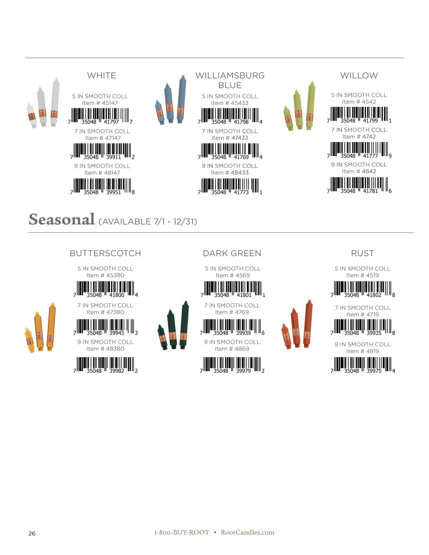 Root Candles Spring and Summer Scan Catalog Weekly Ad January 1 - December 31, 2026