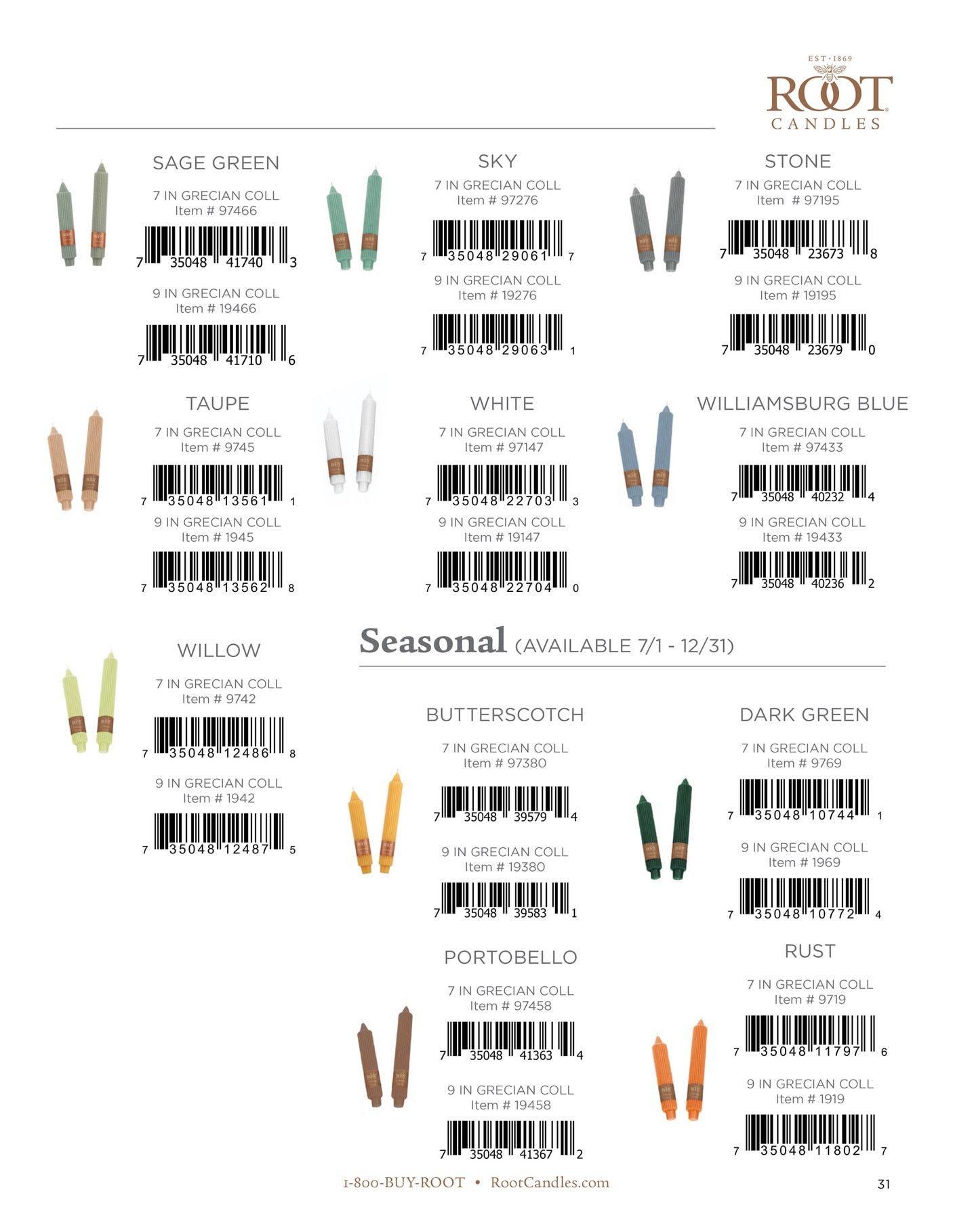 Root Candles Spring and Summer Scan Catalog Weekly Ad January 1 - December 31, 2026