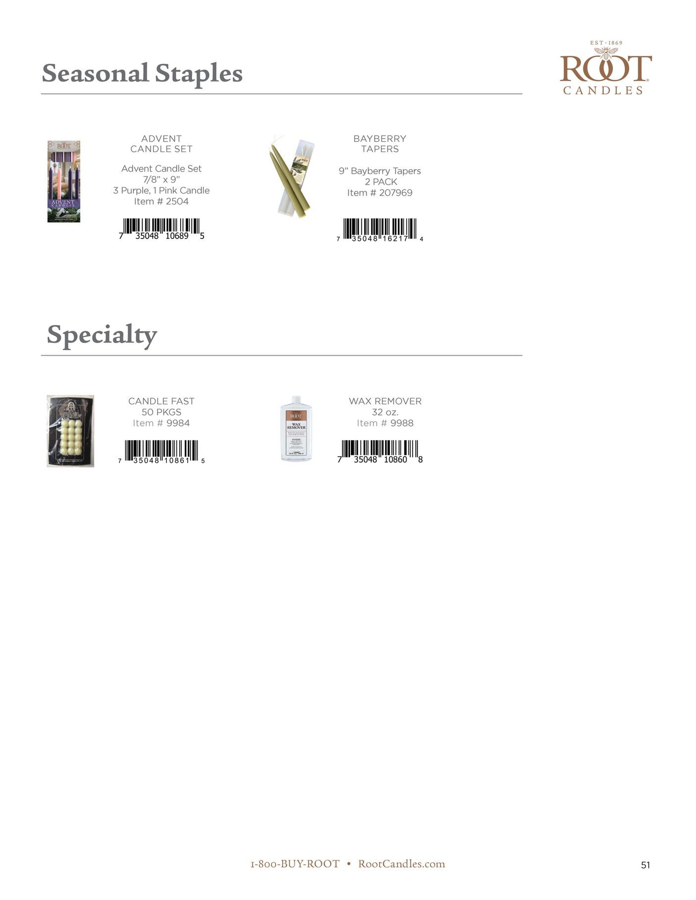 Root Candles Spring and Summer Scan Catalog Weekly Ad January 1 - December 31, 2026