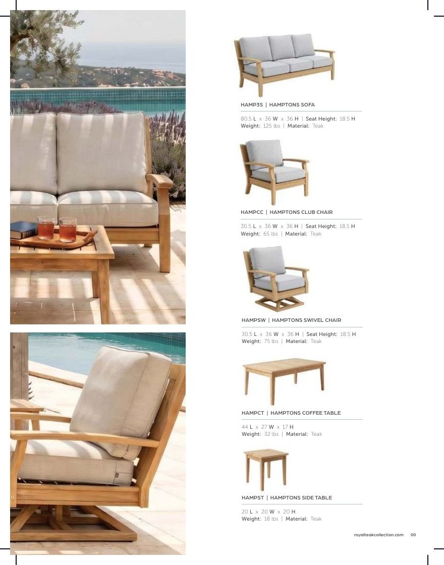 Royal Teak Collection Outdoor Furniture Catalog Weekly Ad January 1 - December 31, 2026