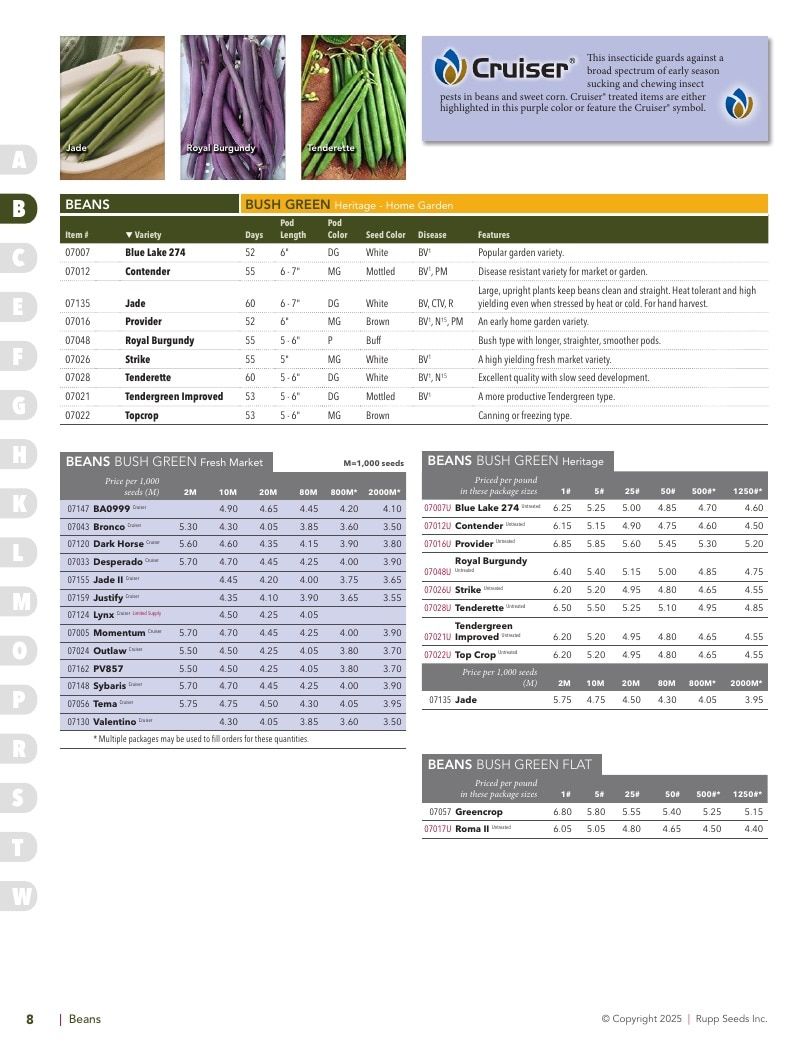 Rupp Seeds Vegetable Seed Catalog Weekly Ad January 1 - December 31, 2026