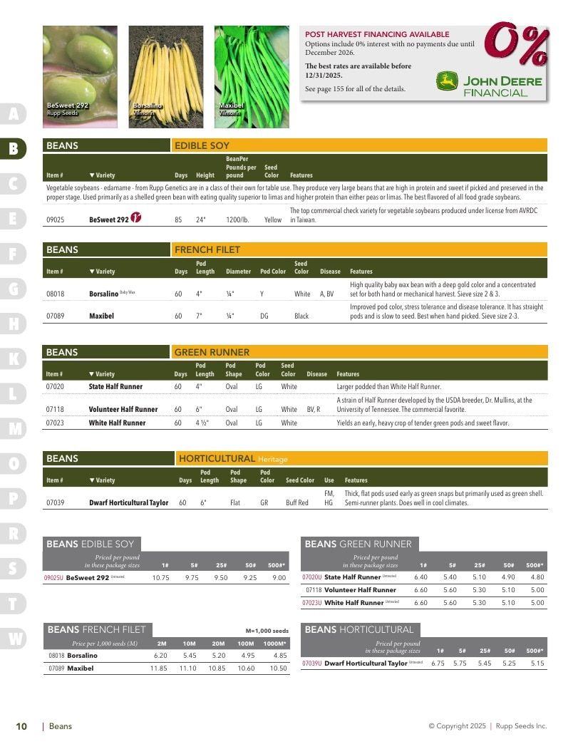 Rupp Seeds Vegetable Seed Catalog Weekly Ad January 1 - December 31, 2026
