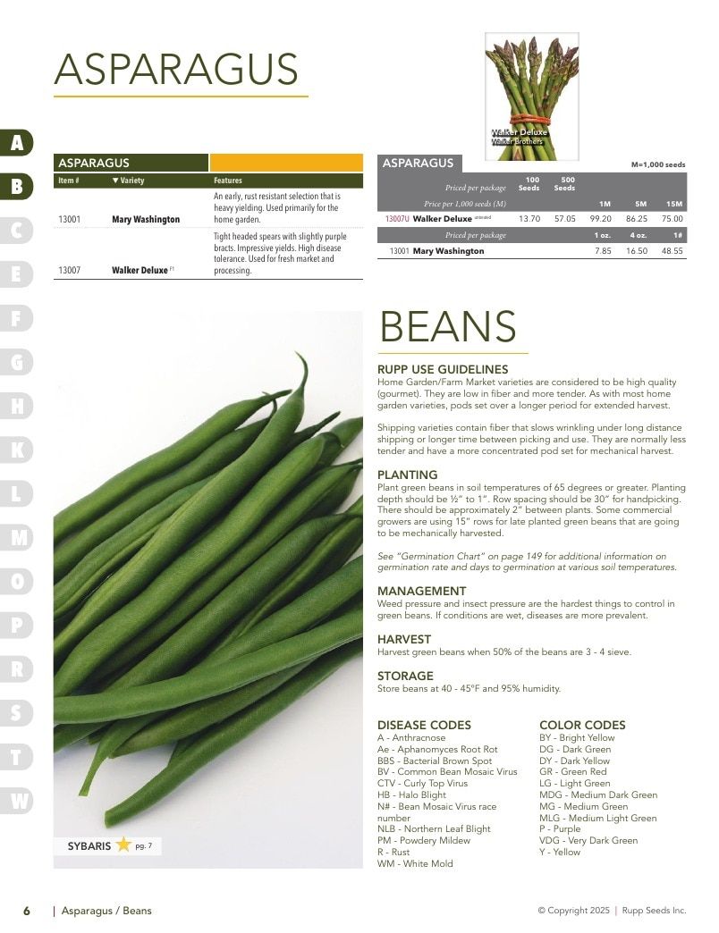 Rupp Seeds Vegetable Seed Catalog Weekly Ad January 1 - December 31, 2026