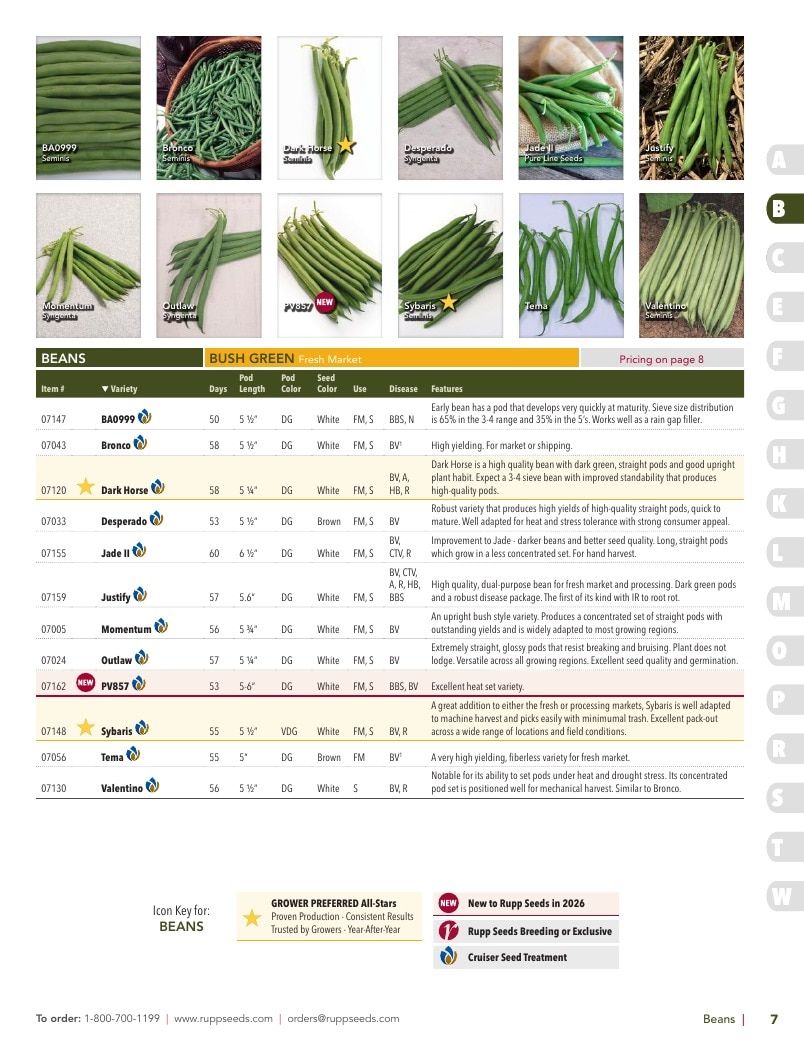 Rupp Seeds Vegetable Seed Catalog Weekly Ad January 1 - December 31, 2026