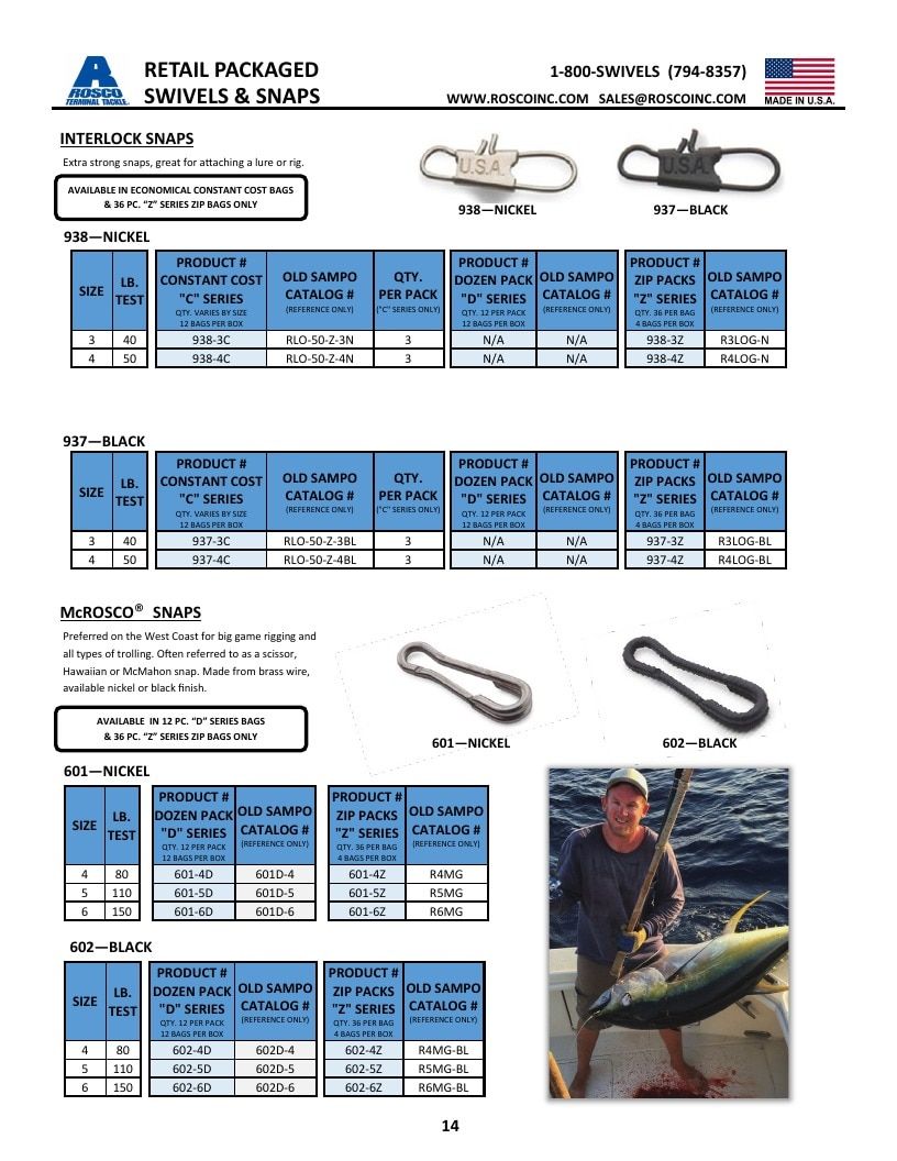 Rosco Tackle Fishing Tackle Catalog Weekly Ad January 1 - December 31, 2026