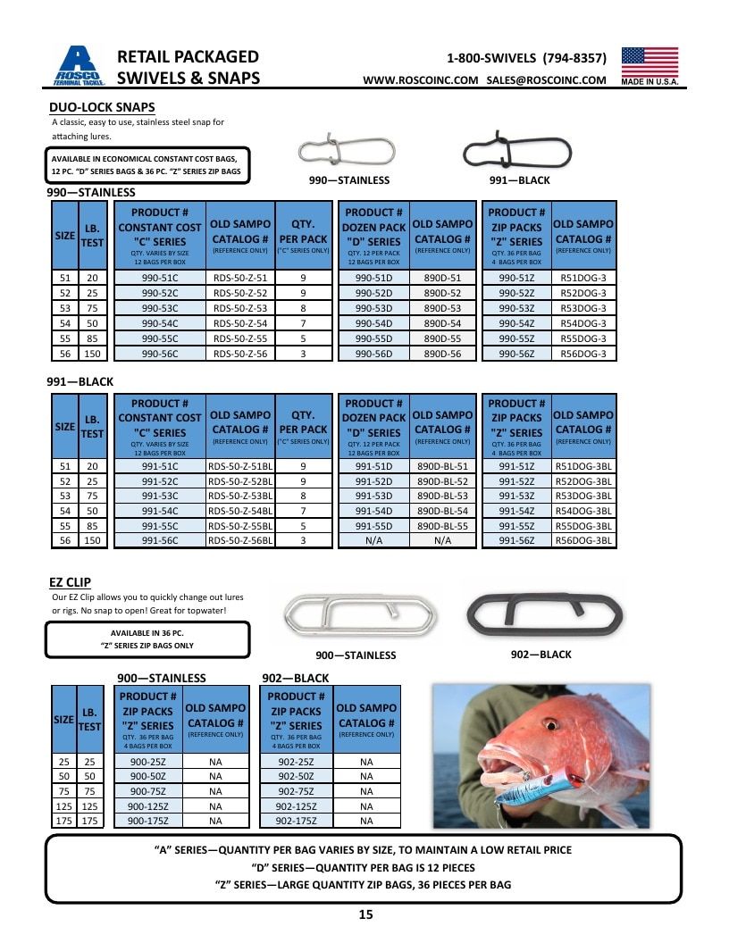 Rosco Tackle Fishing Tackle Catalog Weekly Ad January 1 - December 31, 2026