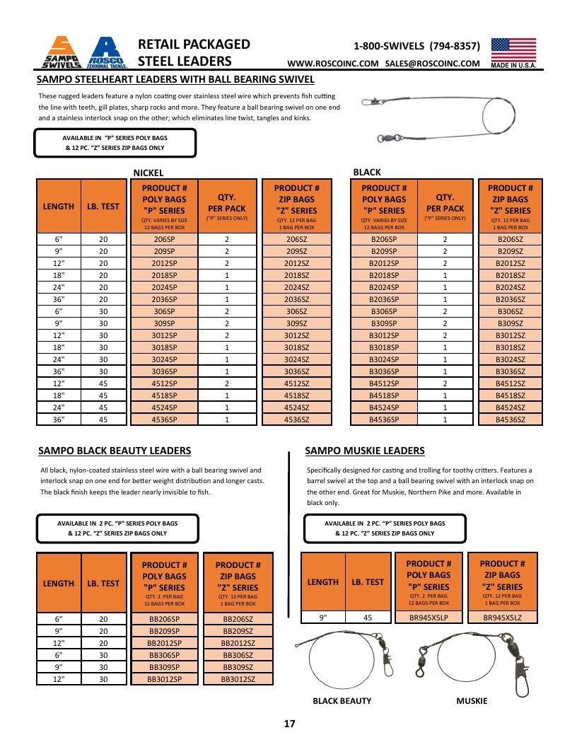Rosco Tackle Fishing Tackle Catalog Weekly Ad January 1 - December 31, 2026