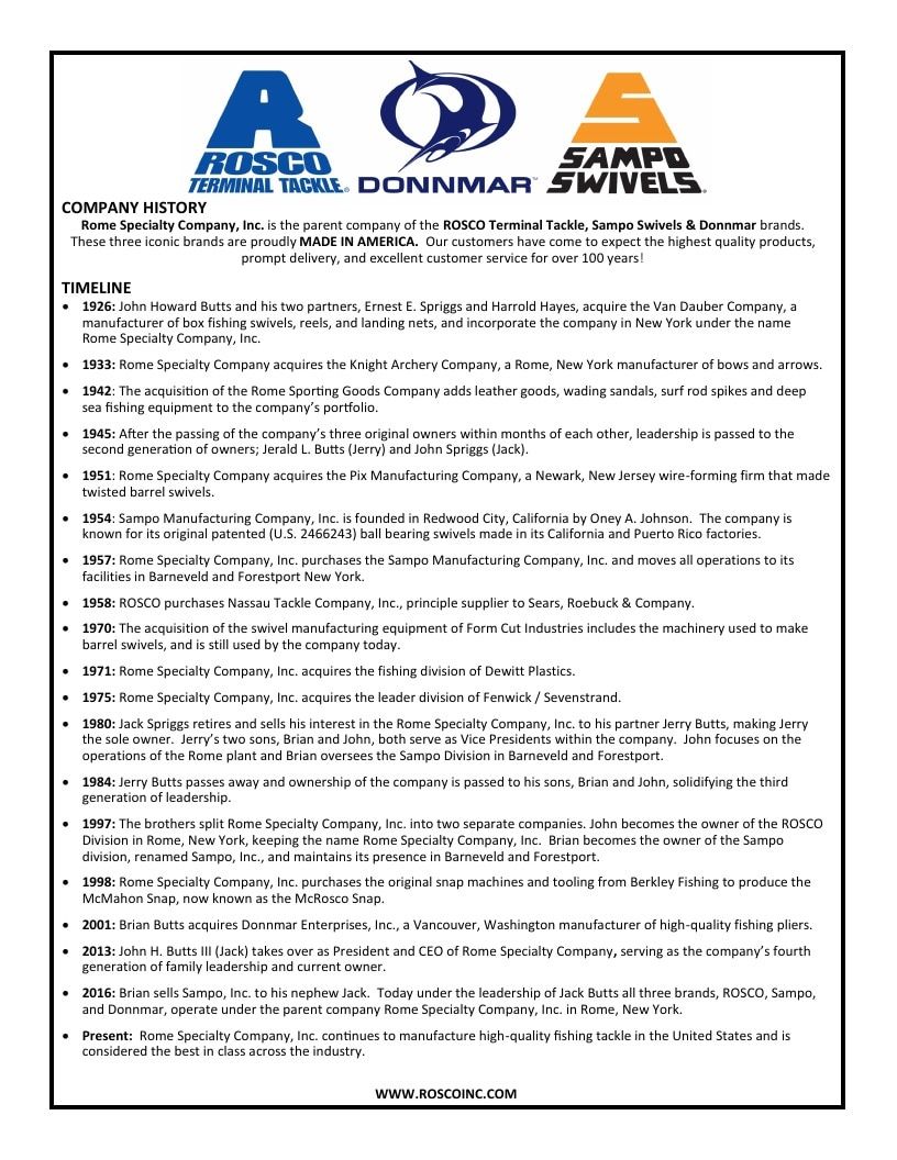 Rosco Tackle Fishing Tackle Catalog Weekly Ad January 1 - December 31, 2026