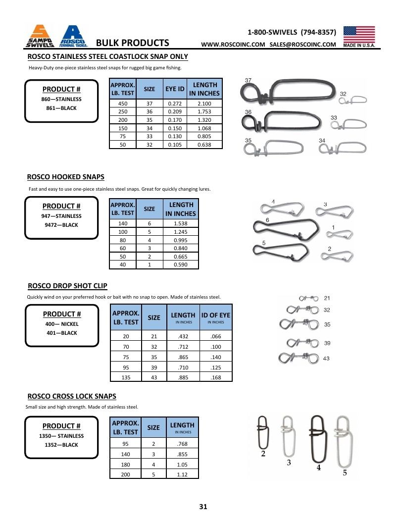 Rosco Tackle Fishing Tackle Catalog Weekly Ad January 1 - December 31, 2026