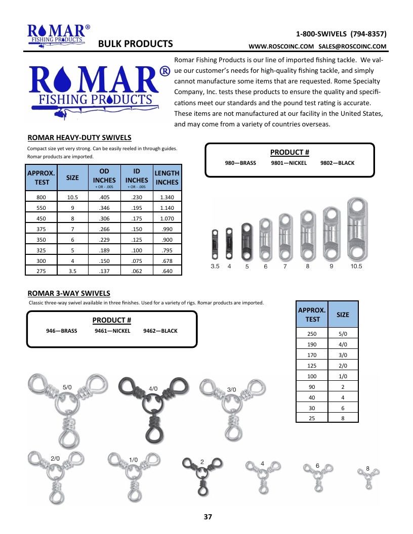 Rosco Tackle Fishing Tackle Catalog Weekly Ad January 1 - December 31, 2026