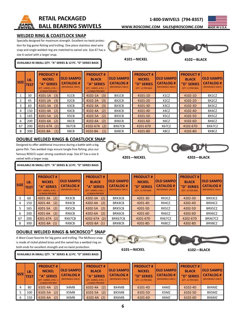 Rosco Tackle Fishing Tackle Catalog Weekly Ad January 1 - December 31, 2026