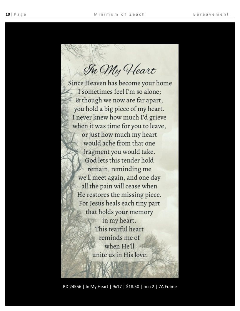 Roslyn Decor Bereavement Decor Catalog Weekly Ad January 1 - December 31, 2026