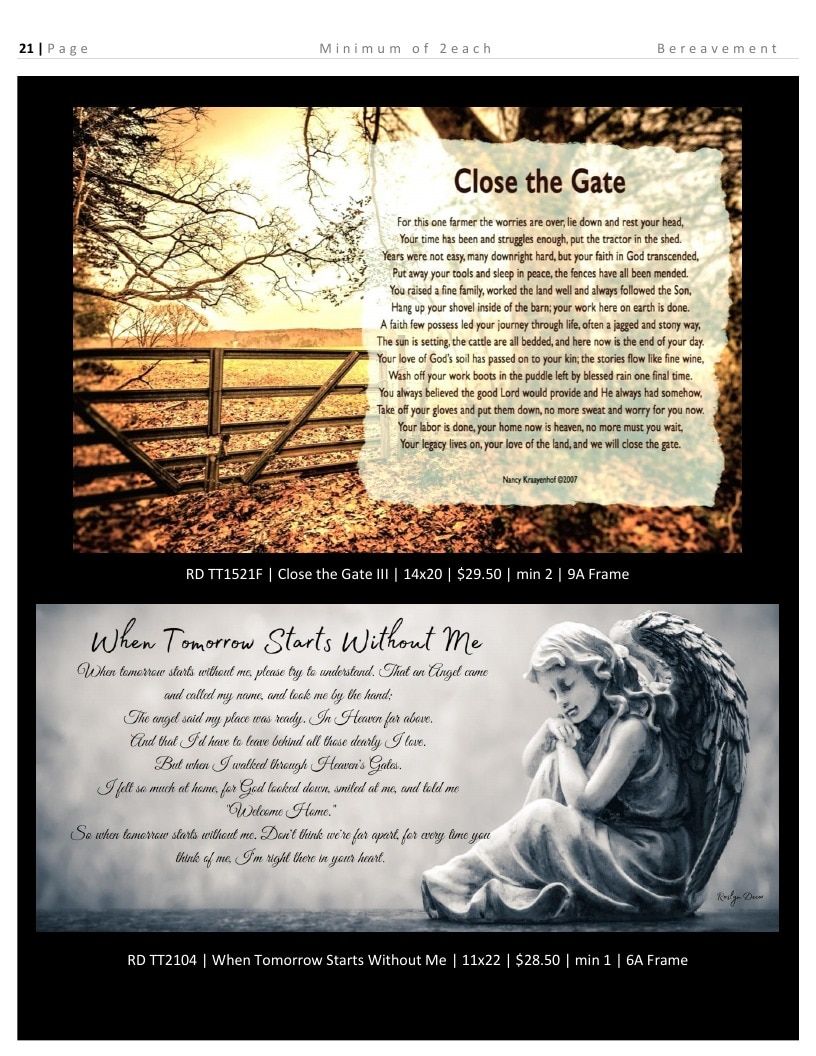 Roslyn Decor Bereavement Decor Catalog Weekly Ad January 1 - December 31, 2026