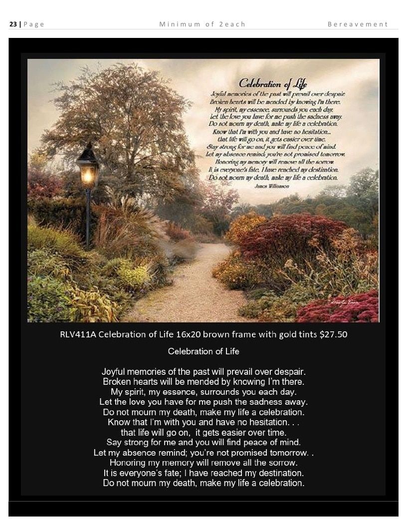 Roslyn Decor Bereavement Decor Catalog Weekly Ad January 1 - December 31, 2026