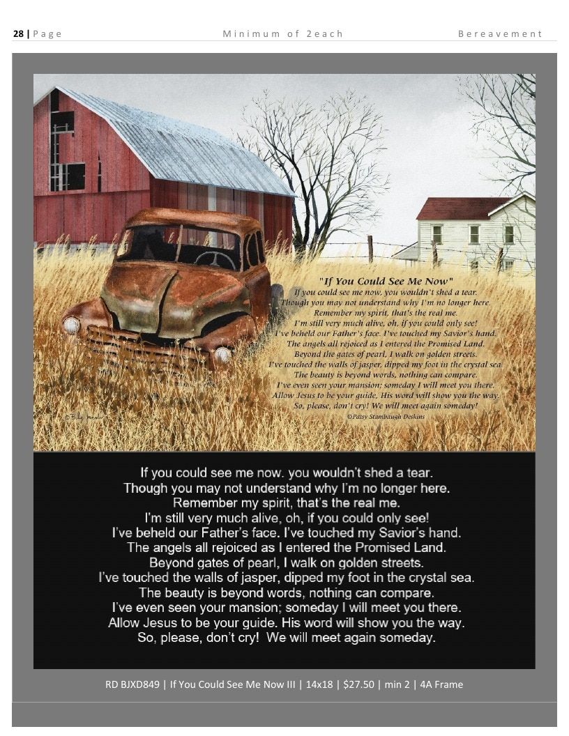 Roslyn Decor Bereavement Decor Catalog Weekly Ad January 1 - December 31, 2026