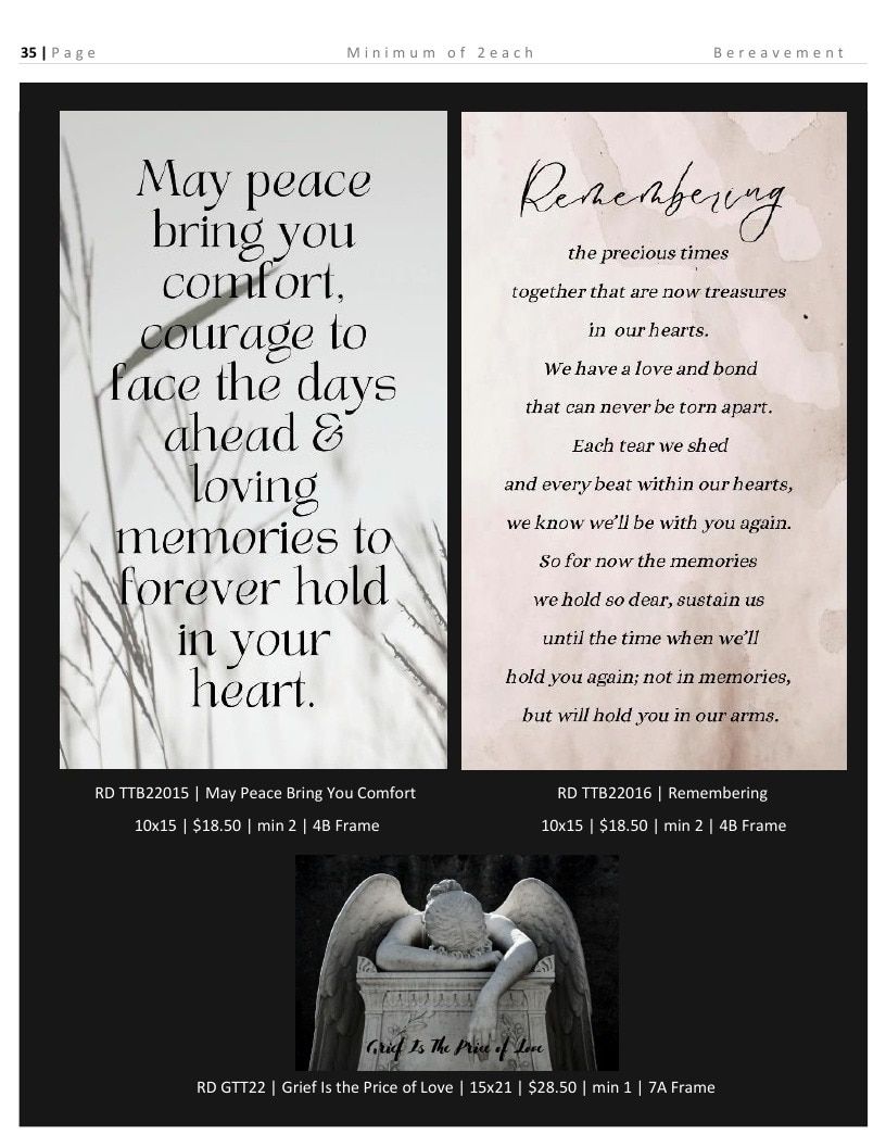 Roslyn Decor Bereavement Decor Catalog Weekly Ad January 1 - December 31, 2026