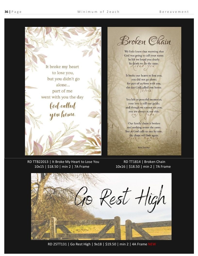 Roslyn Decor Bereavement Decor Catalog Weekly Ad January 1 - December 31, 2026