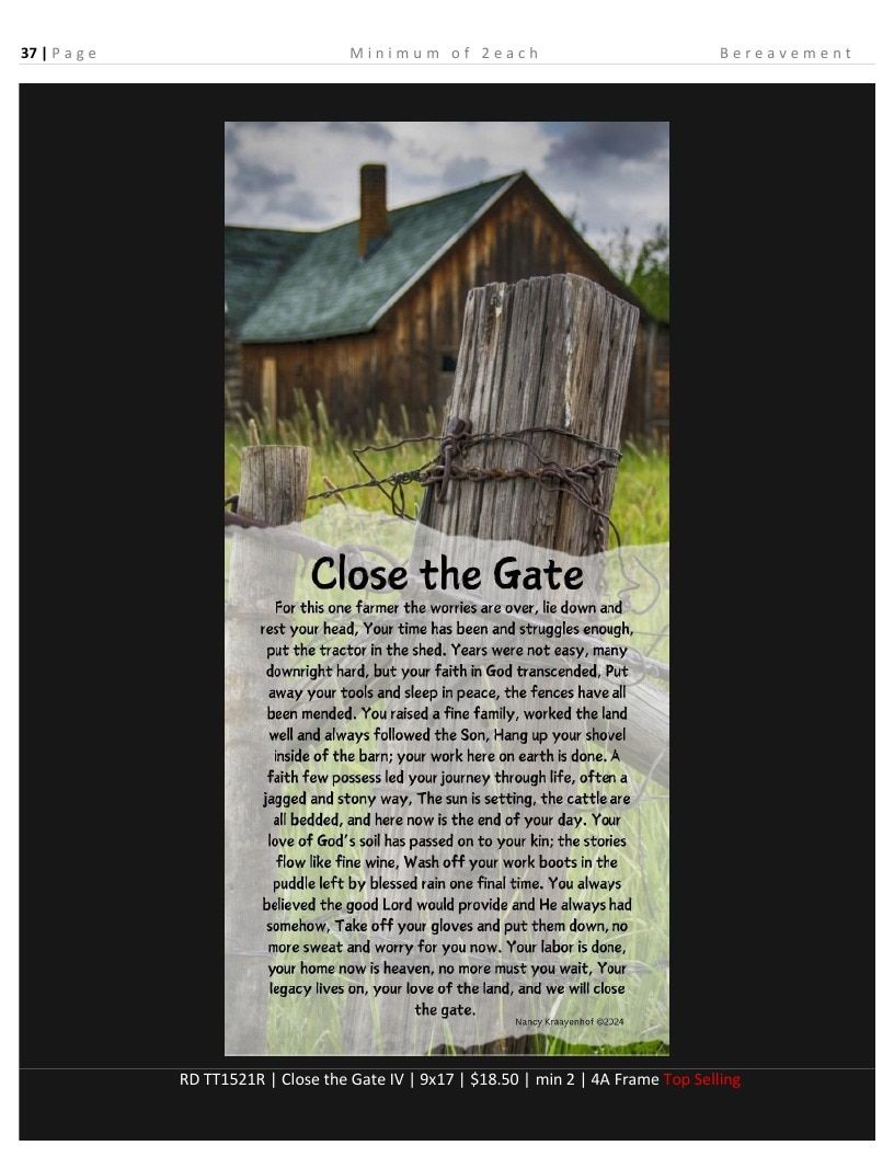 Roslyn Decor Bereavement Decor Catalog Weekly Ad January 1 - December 31, 2026
