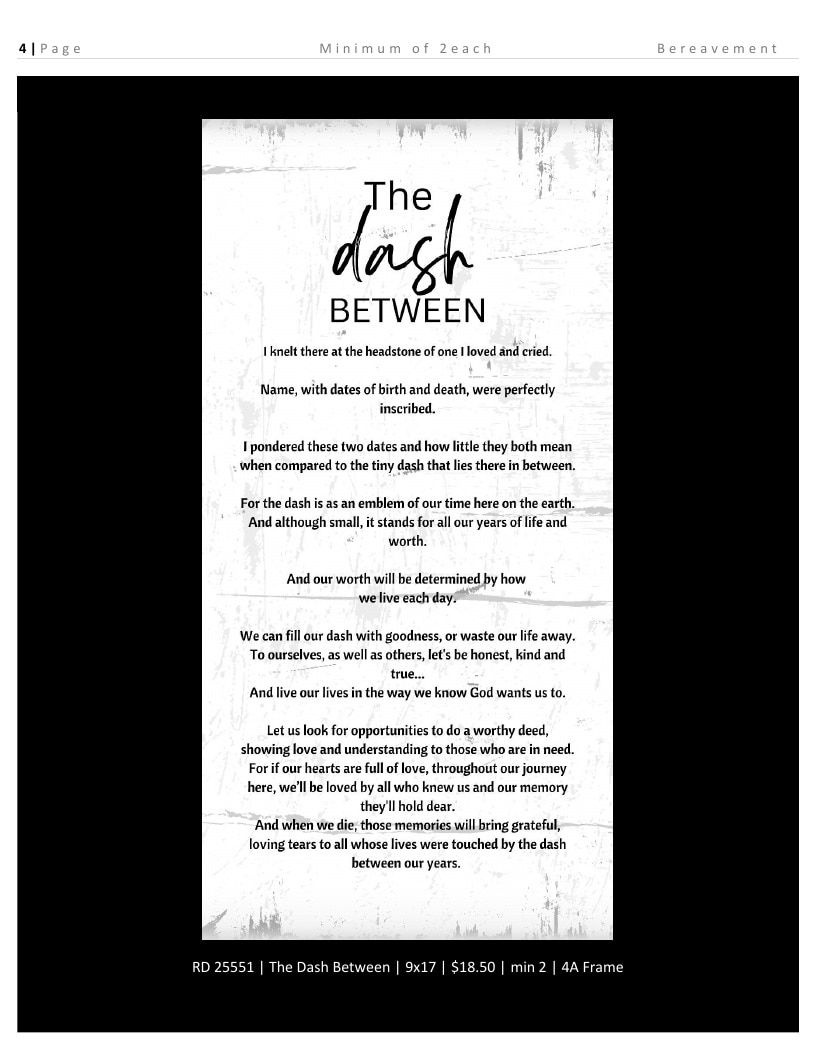 Roslyn Decor Bereavement Decor Catalog Weekly Ad January 1 - December 31, 2026