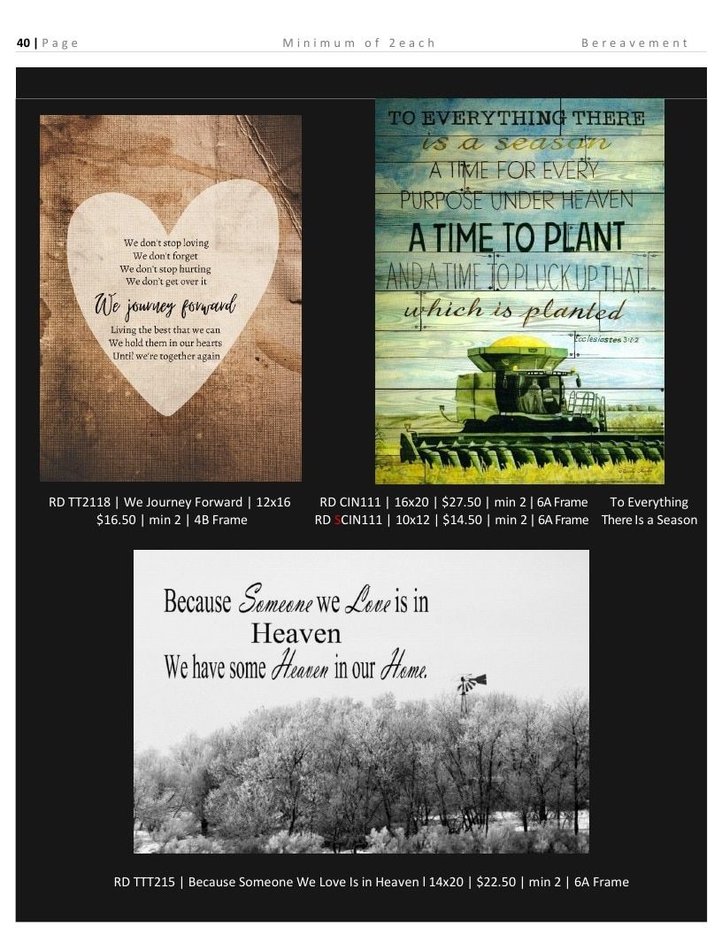 Roslyn Decor Bereavement Decor Catalog Weekly Ad January 1 - December 31, 2026