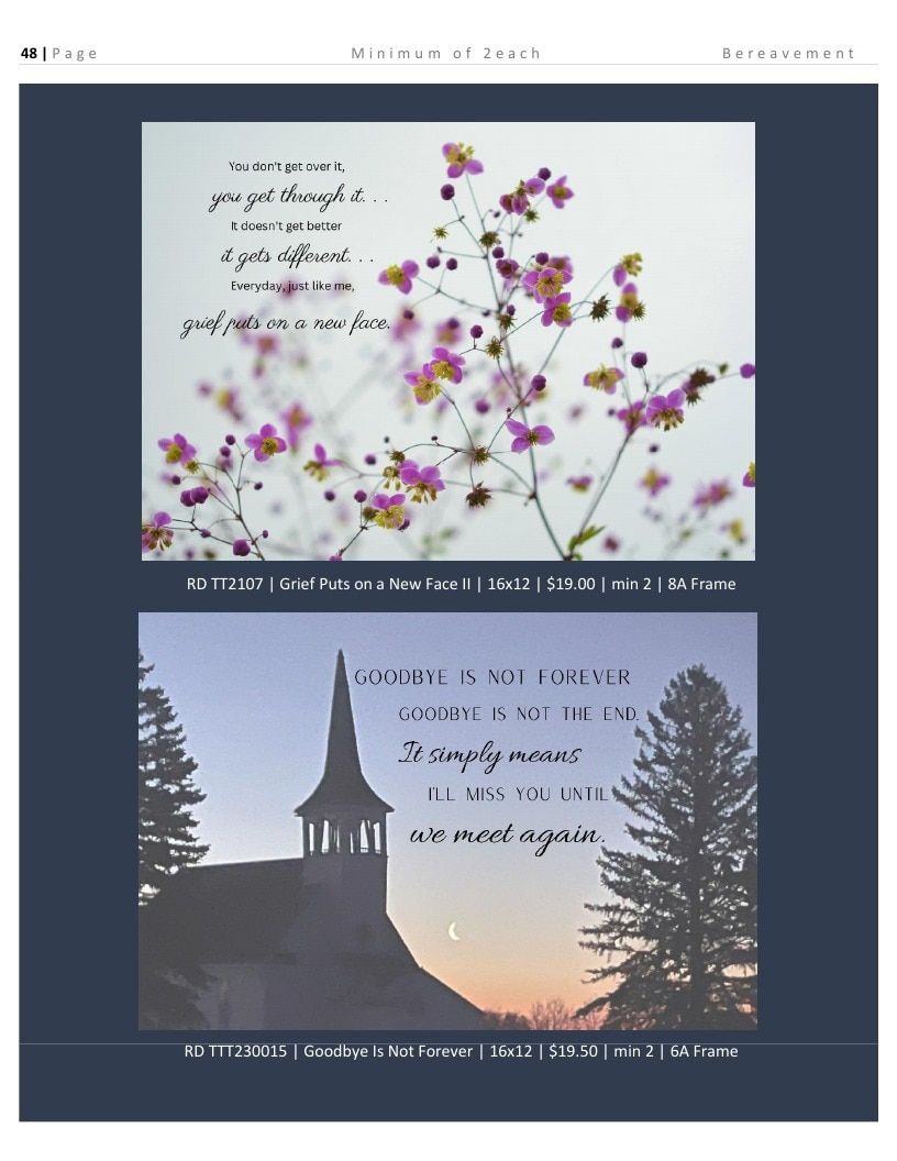 Roslyn Decor Bereavement Decor Catalog Weekly Ad January 1 - December 31, 2026