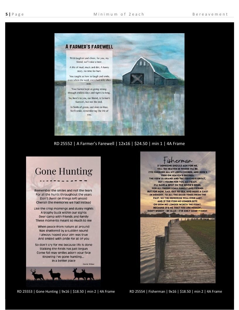 Roslyn Decor Bereavement Decor Catalog Weekly Ad January 1 - December 31, 2026