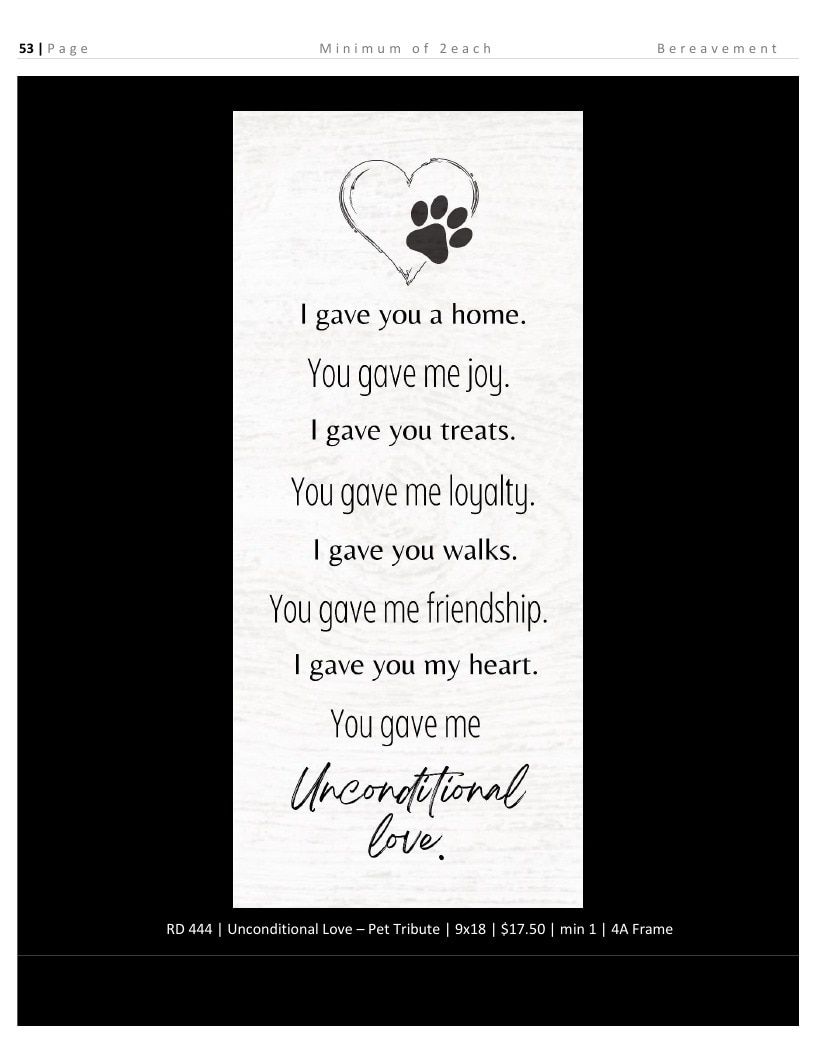 Roslyn Decor Bereavement Decor Catalog Weekly Ad January 1 - December 31, 2026