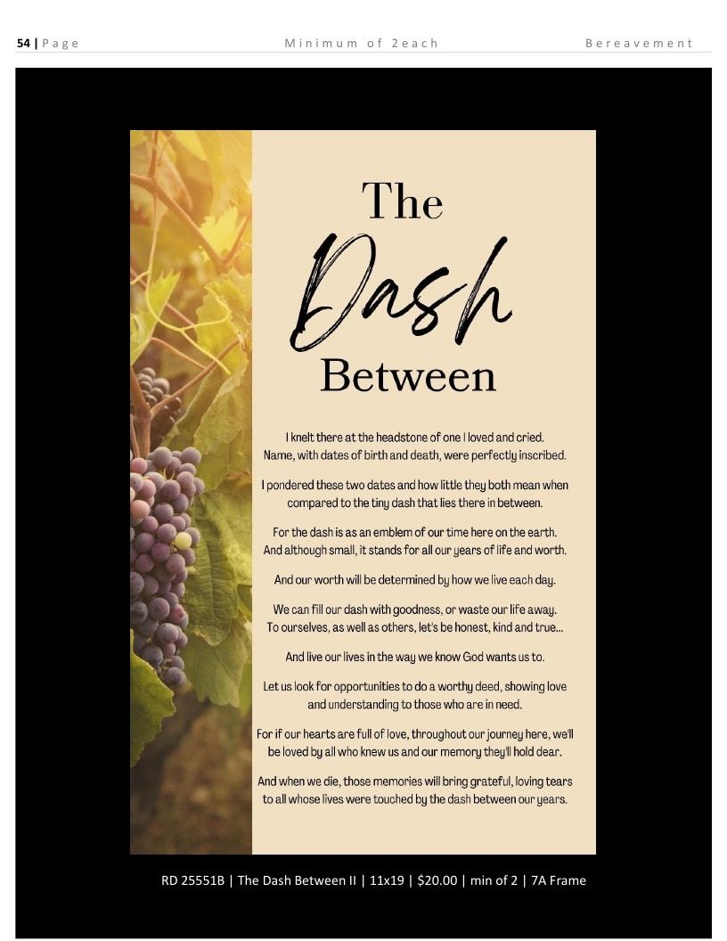 Roslyn Decor Bereavement Decor Catalog Weekly Ad January 1 - December 31, 2026