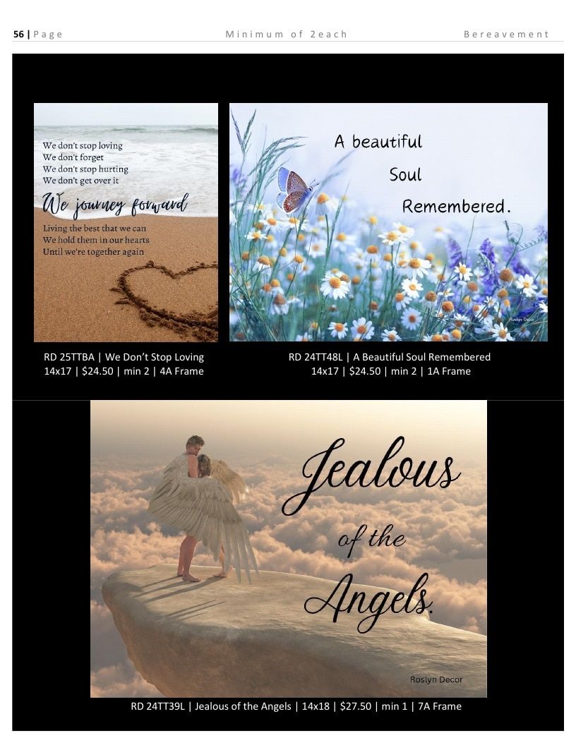 Roslyn Decor Bereavement Decor Catalog Weekly Ad January 1 - December 31, 2026