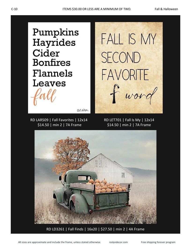 Roslyn Decor Fall and Halloween Decor Catalog Weekly Ad January 1 - December 31, 2026