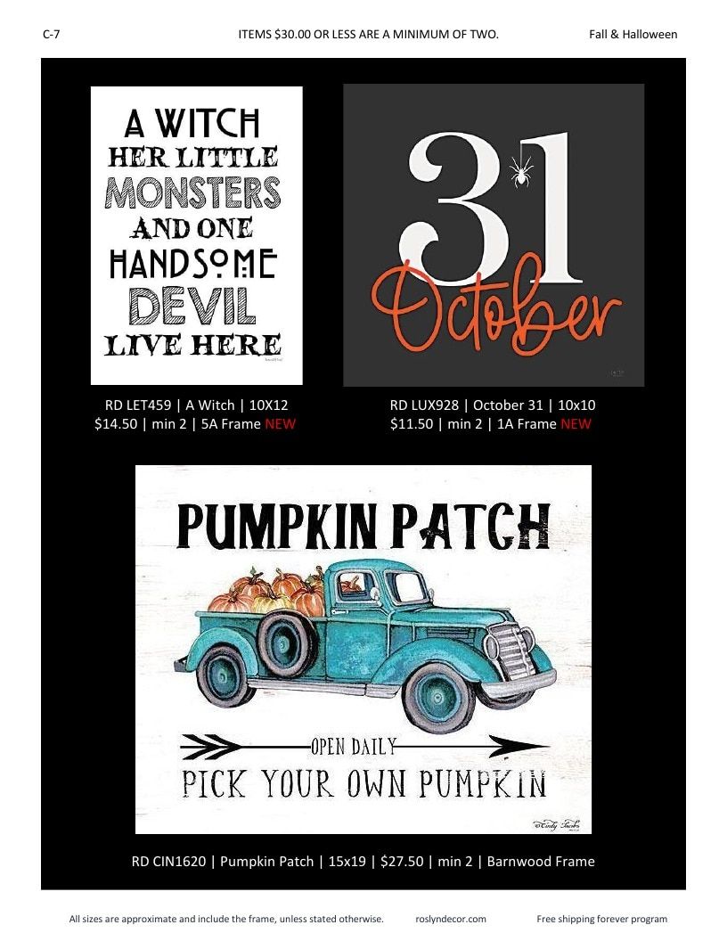 Roslyn Decor Fall and Halloween Decor Catalog Weekly Ad January 1 - December 31, 2026