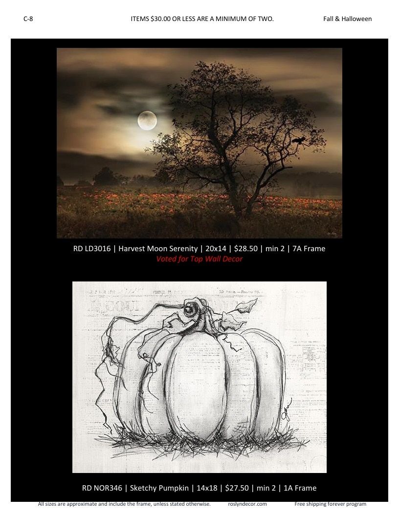 Roslyn Decor Fall and Halloween Decor Catalog Weekly Ad January 1 - December 31, 2026