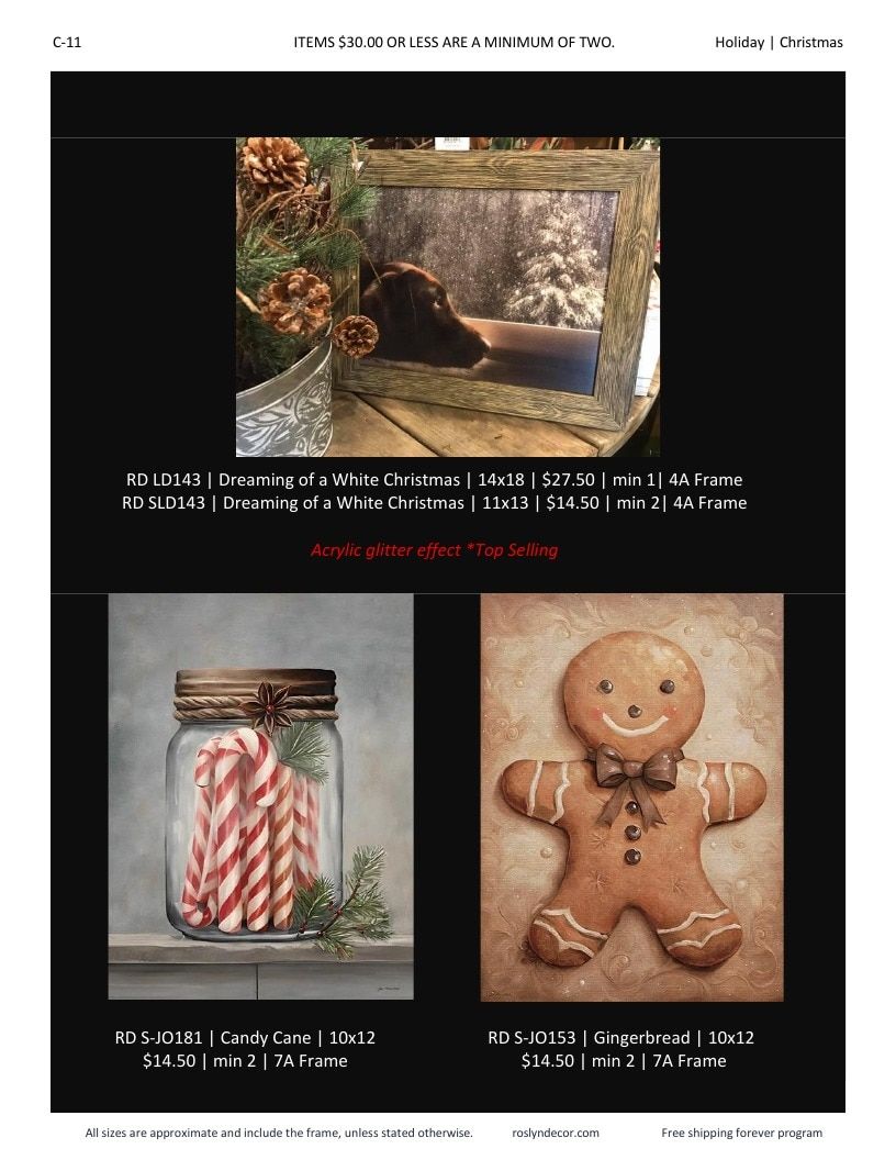 Roslyn Decor Holiday Decor Catalog Weekly Ad January 1 - December 31, 2026