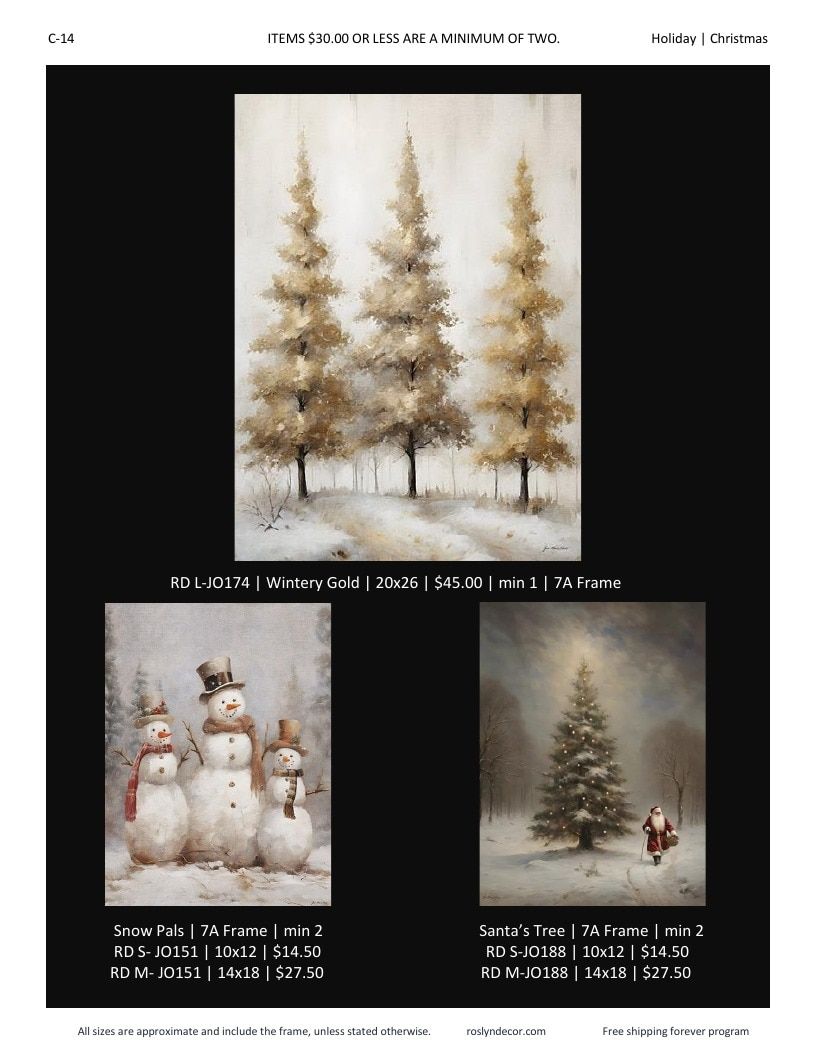 Roslyn Decor Holiday Decor Catalog Weekly Ad January 1 - December 31, 2026