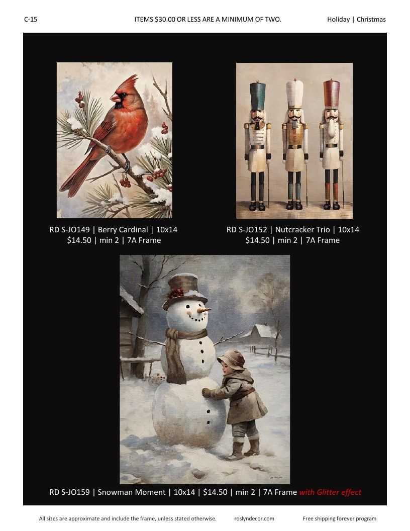 Roslyn Decor Holiday Decor Catalog Weekly Ad January 1 - December 31, 2026