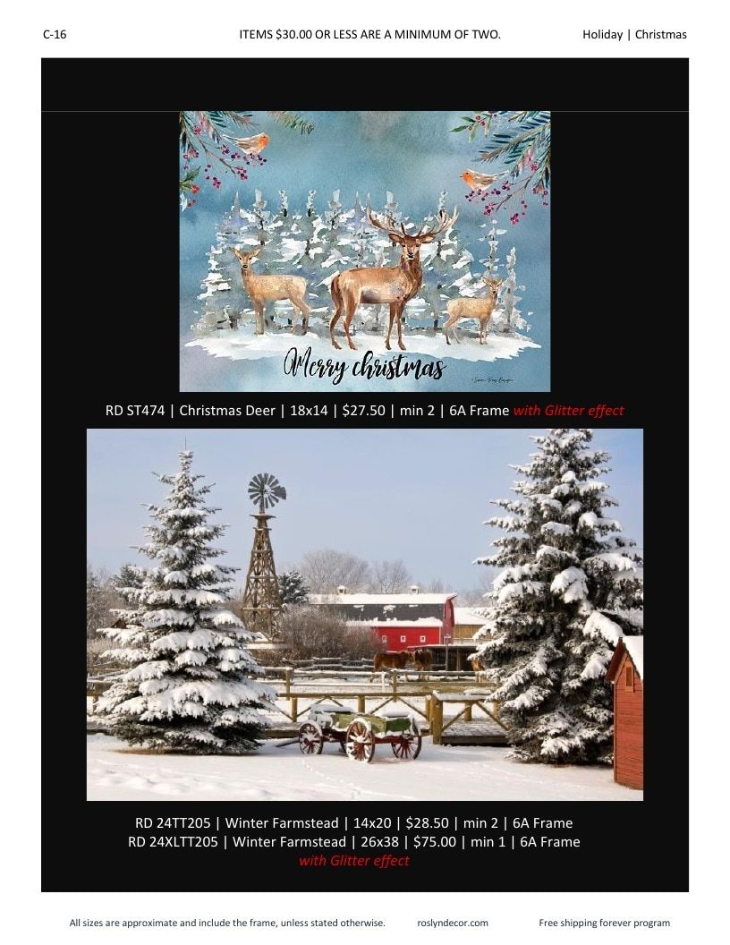 Roslyn Decor Holiday Decor Catalog Weekly Ad January 1 - December 31, 2026