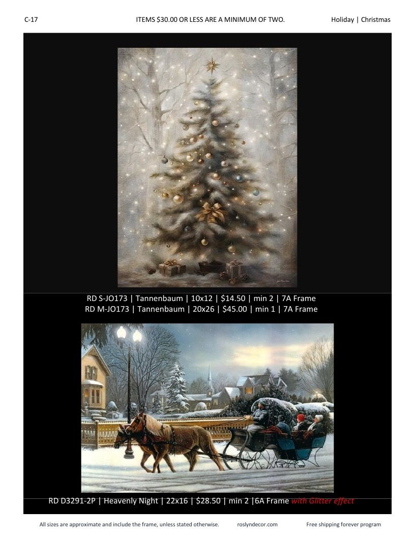 Roslyn Decor Holiday Decor Catalog Weekly Ad January 1 - December 31, 2026