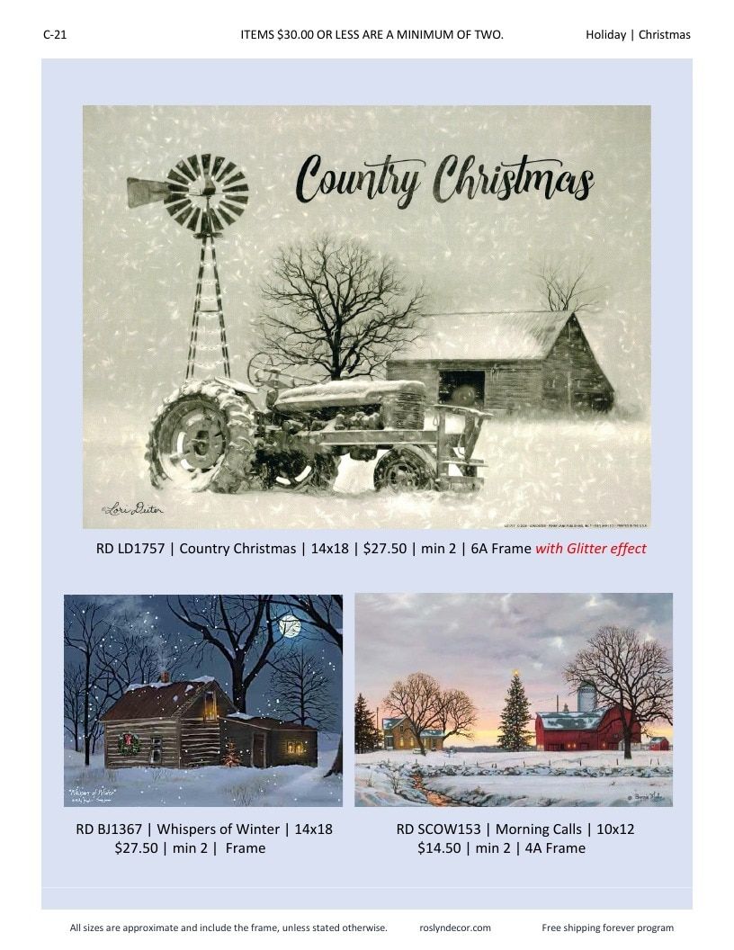 Roslyn Decor Holiday Decor Catalog Weekly Ad January 1 - December 31, 2026