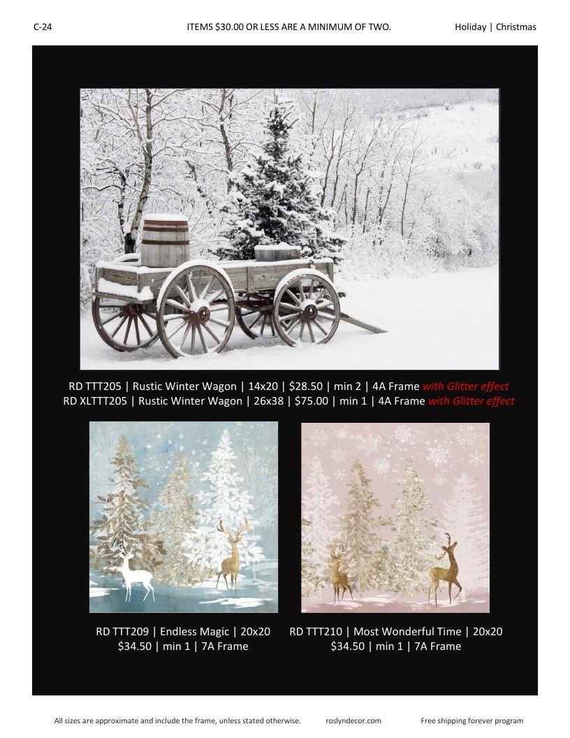 Roslyn Decor Holiday Decor Catalog Weekly Ad January 1 - December 31, 2026