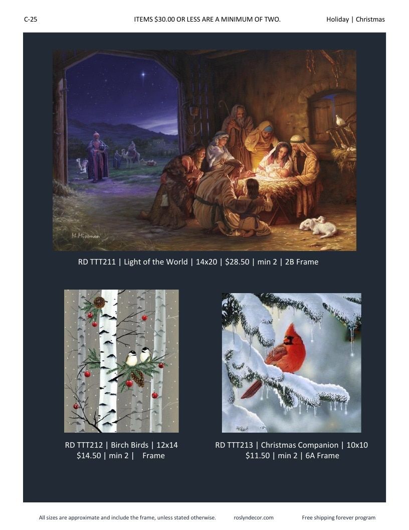 Roslyn Decor Holiday Decor Catalog Weekly Ad January 1 - December 31, 2026