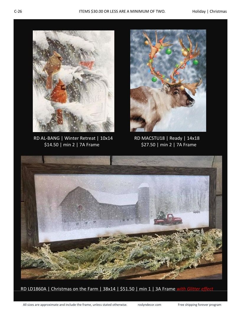 Roslyn Decor Holiday Decor Catalog Weekly Ad January 1 - December 31, 2026