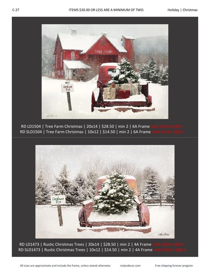 Roslyn Decor Holiday Decor Catalog Weekly Ad January 1 - December 31, 2026