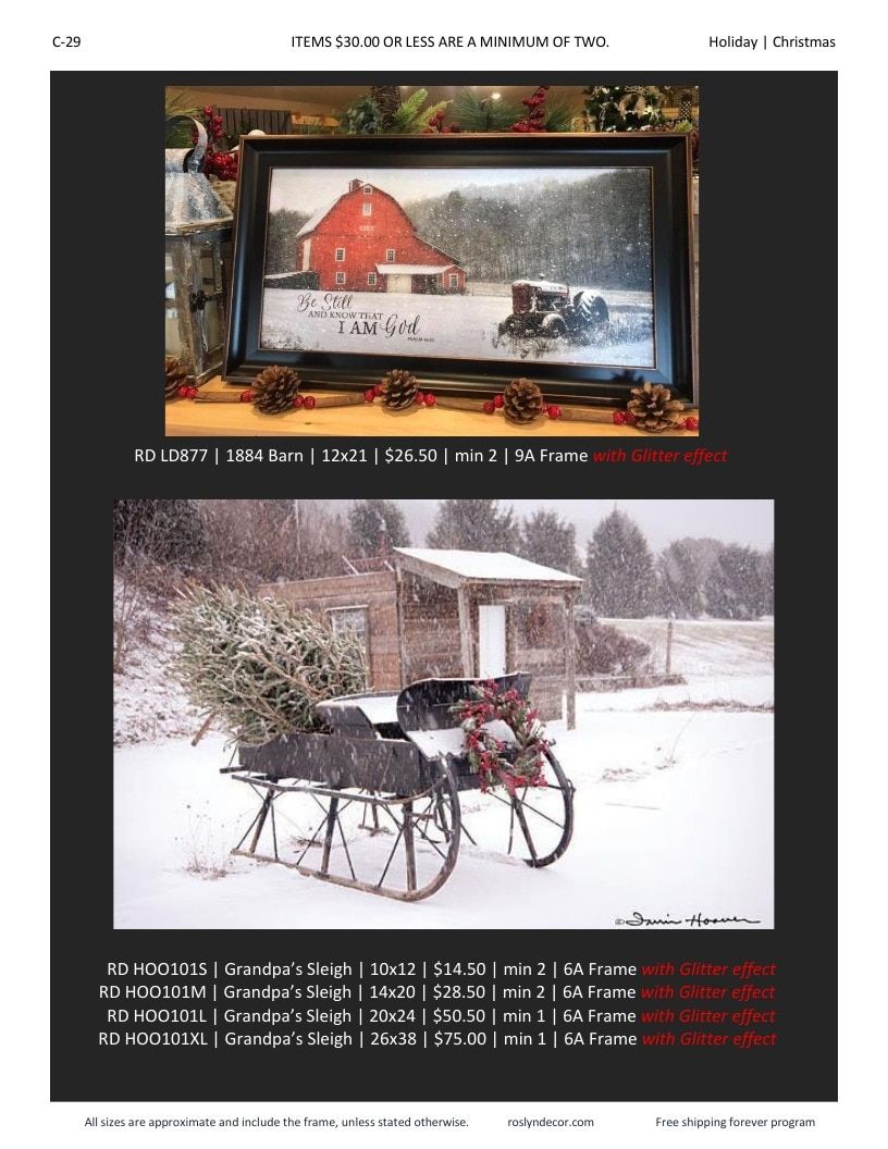 Roslyn Decor Holiday Decor Catalog Weekly Ad January 1 - December 31, 2026