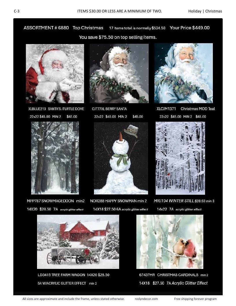 Roslyn Decor Holiday Decor Catalog Weekly Ad January 1 - December 31, 2026