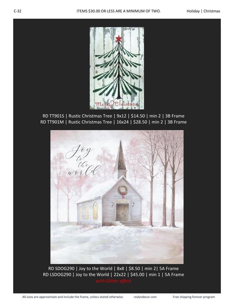 Roslyn Decor Holiday Decor Catalog Weekly Ad January 1 - December 31, 2026
